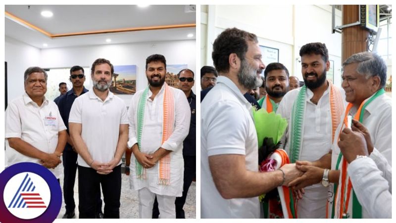 Karnataka Election 2023 congress leader Rahul gandhi and jagadish shettar meeting in hubballi gow