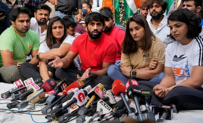 wrestling Wrestlers return for protest, demand panel report release on sexual harassment allegations against WFI chief Brij Bhushan Sharan Singh-ayh