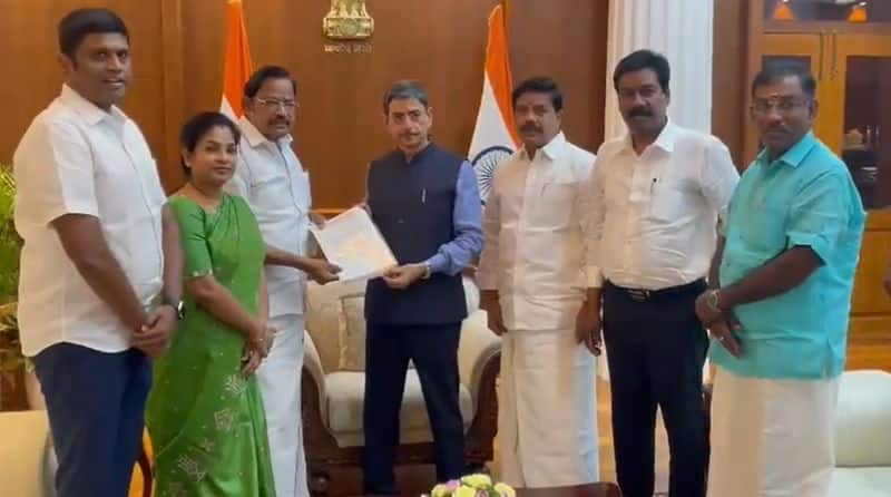 bjp leaders team met governor rn ravi regarding ptr audio leak