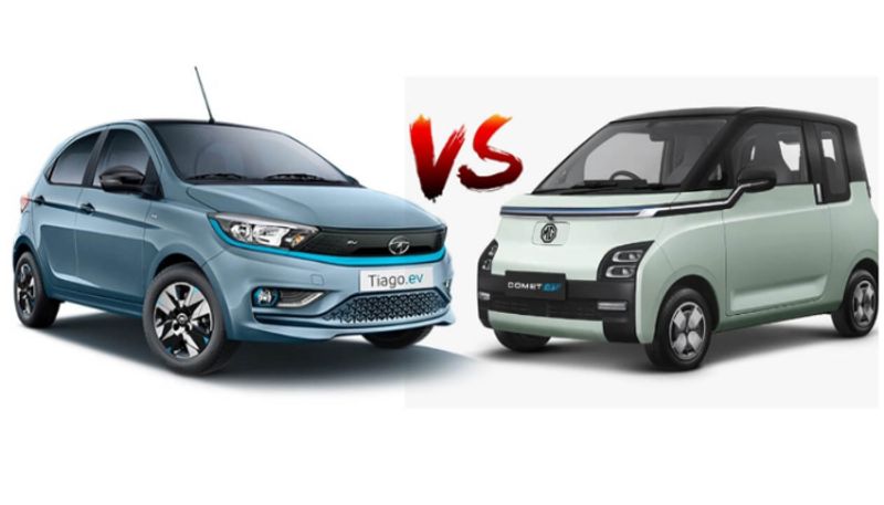 Comparison of Tata Tiago EV And Mg Comet EV prn