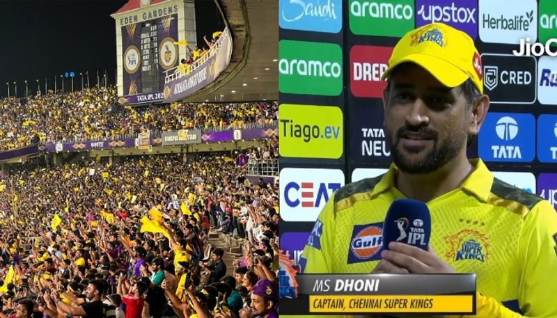 maybe they might be giving me a farewell, Dhoni on Eden Gardens Support after KKR Match gkc