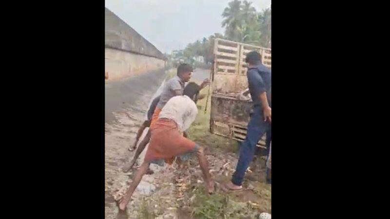 Kerala chicken waste dumped in Coimbatore!- Mysterious people who dumped waste again due to the action of local youth!