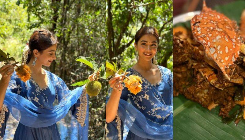 Pooja Hegde visits Mangalore and she likes pejakai sgk