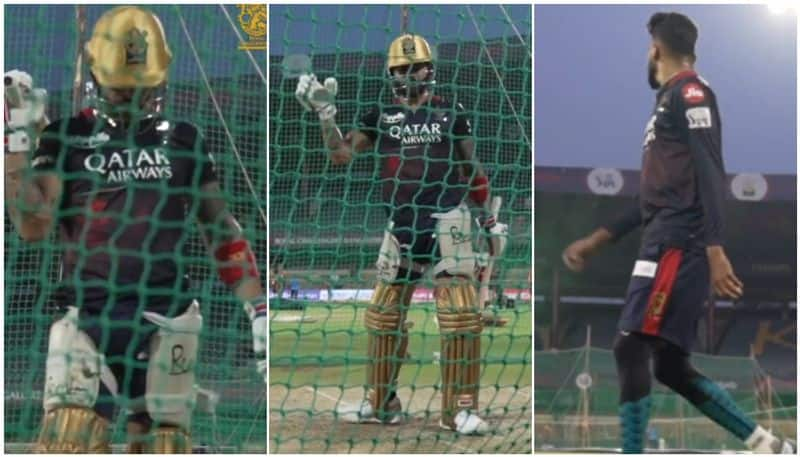 virat kohli unreal comeback after getting beaten twice by Mohammed Siraj in nets watch video btb