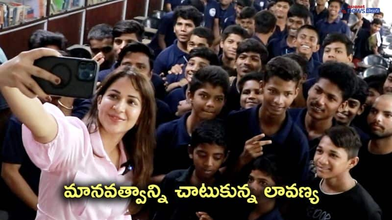 heroine lavanya tripathi spends a day with orphan children