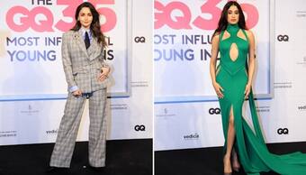 Alia Bhatt, Janhvi Kapoor ramp up fashion quotient at an event