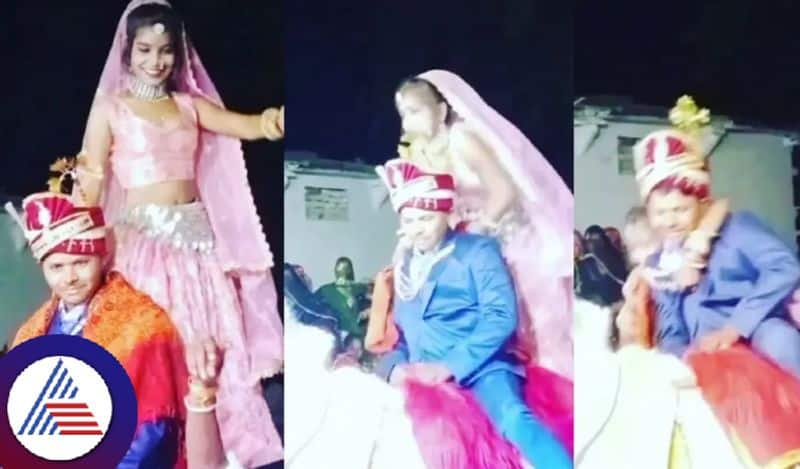 Groom falls off horse after dancer slips while dancing, watch Vin