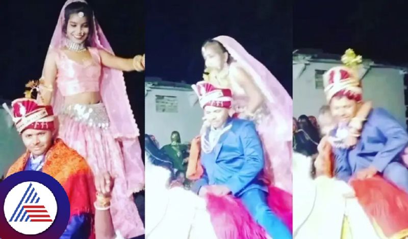 Groom falls off horse after dancer slips while dancing, watch Vin