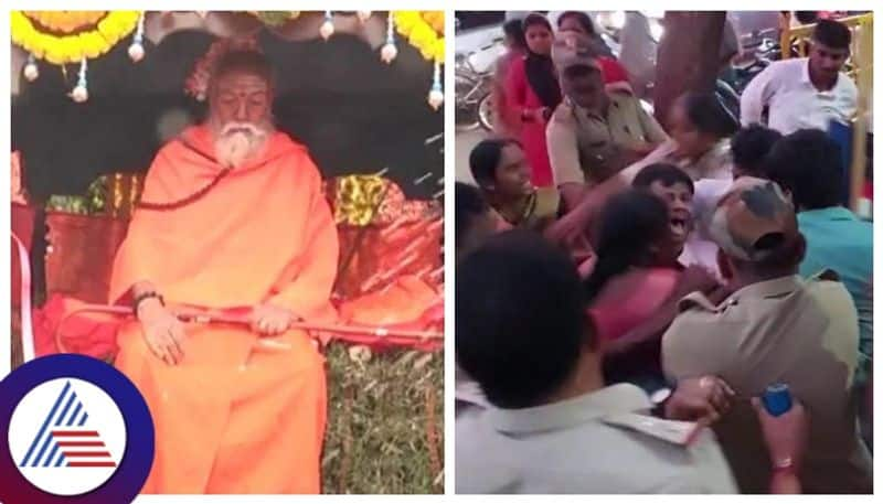 Marikamba fair tradition broked Swamiji car crushed from Jagaluru villagers sat