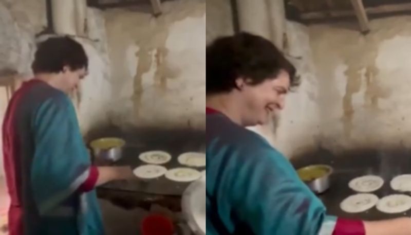 priyanka gandhi making dosa at mysuru restaurant hyp