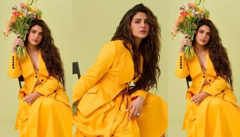 Priyanka Chopra beautiful Look in Yellow outfit NSK