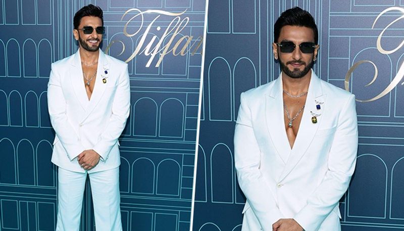 Ranveer Singh dons white pantsuit at Tiffany & Co store reopening in New York ADC