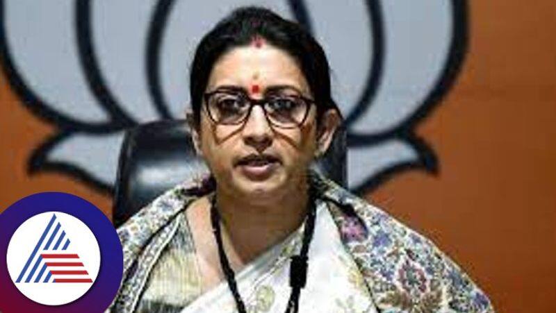 If Kharge's statement is seen Congress is a shameless party says Smriti Irani at belgum rav