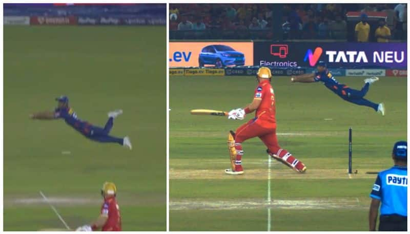 watch video ravi bishnoi try to took a stunner against punjab kings saa