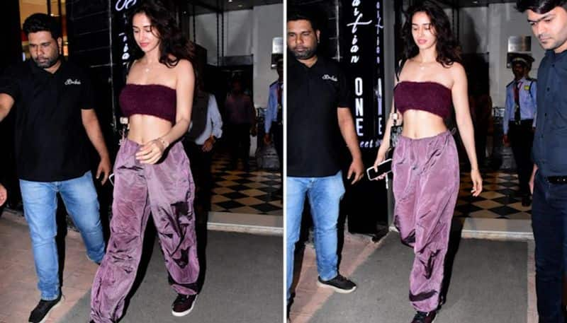 Disha Patani HOT Photos: Actress flaunts seductive body in maroon strapless feather bralette vma