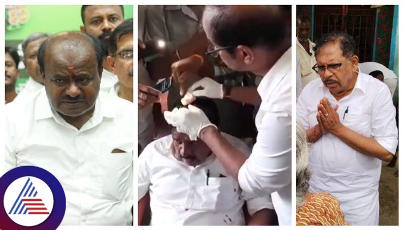 Former DCM Dr G Parameshwara injured in stone pelting is drama mocking by HD Kumaraswamy gow