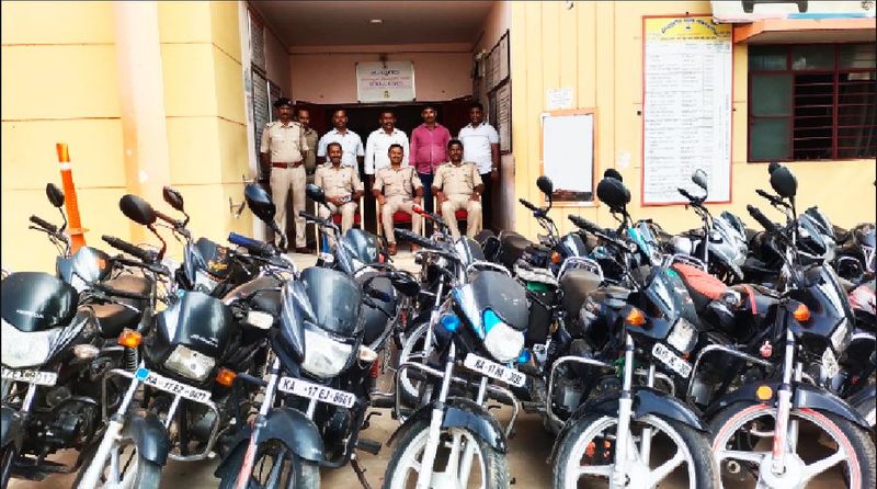 Police found 26 stolen bikes in Honnali at davanagere rav