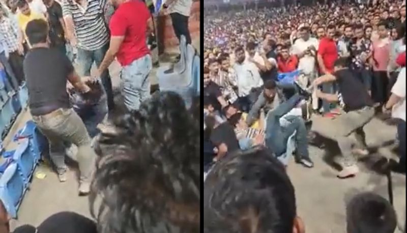 Watch fans fight at stadium during DC vs SRH match gkc