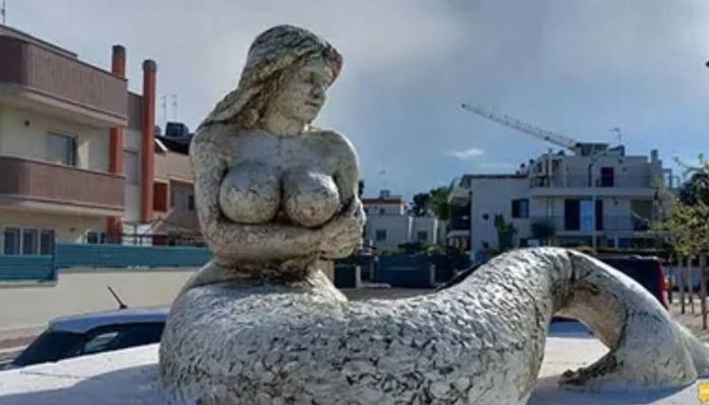 inappropriate and provocative Mermaid Statue draws criticism rlp