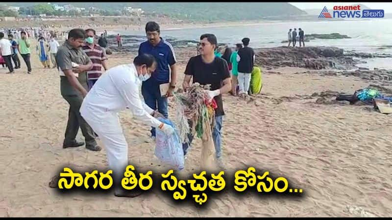 beach cleanup drive in visakhapatnam-ngos and locals participate in huge numbers