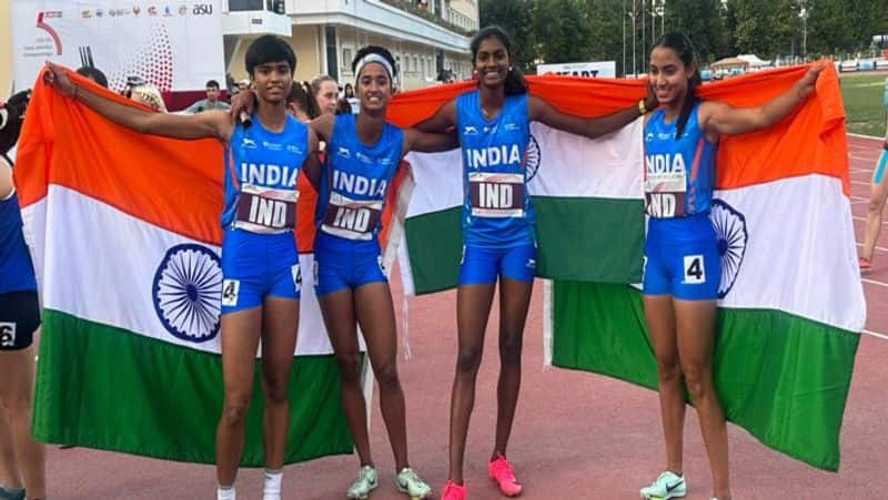 Asian U18 Athletics Championships Girls Relay Team Clinches Medley Gold India returns with rich 24 medal haul kvn