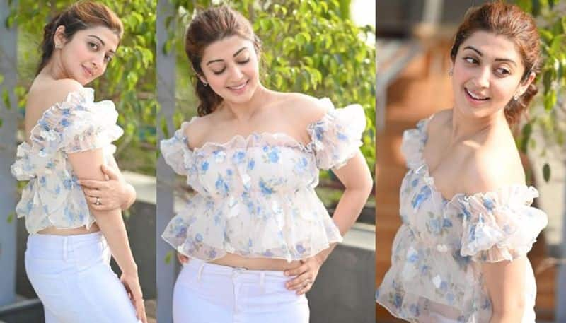 Actress Pranitha Subhash beautiful look in trendy wear NSK