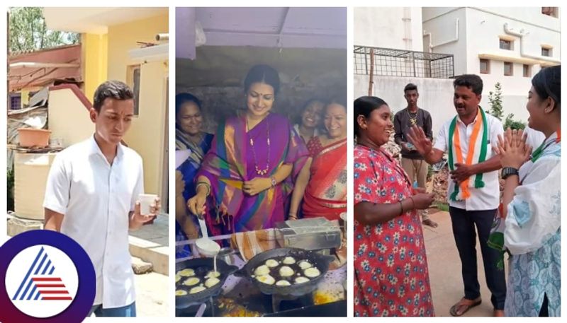 shamanur shivashankarappa Daughter-in-law and grandchildren in election campaign gow