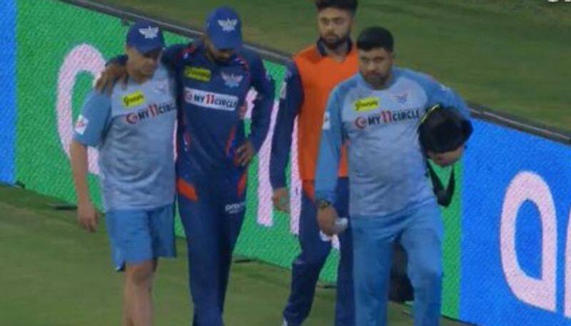 IPL 2023 big blow to Lucknow Super Giants as KL Rahul injured during LSG vs RCB match jje