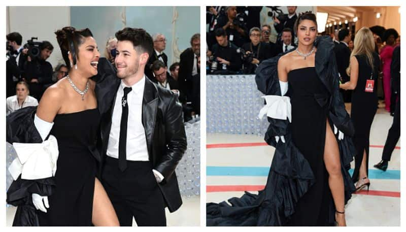 Met Gala 2023: Priyanka Chopra and Nick Jonas in black Valentino outfits; couple paid homage to Karl Lagerfeld RBA