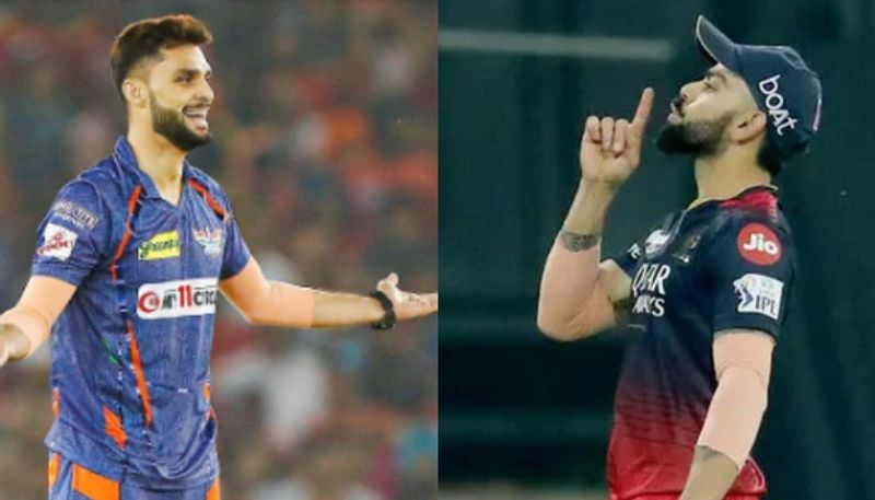 watch video lucknow fans chants kohli name after naveen ul haq called for award saa