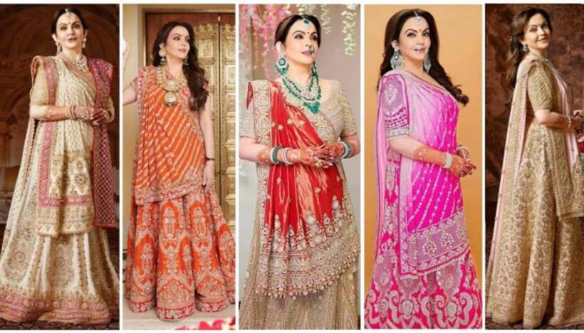 बेटे की शादी में दिखेंगे Nita Ambani जैसे ठाठ ! जब पहनेंगी ये 5 लहंगे 