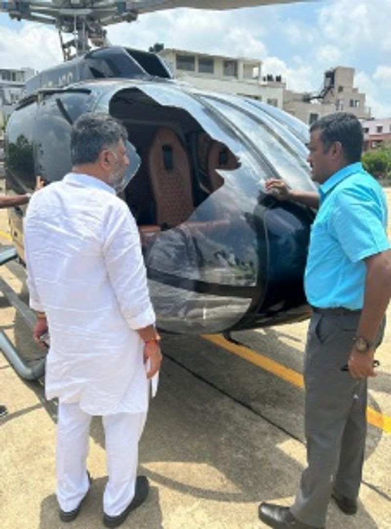 Karnataka election 2023: Eagle thrashed to a helicopter in which KPCC President DK Shivakumar travelled