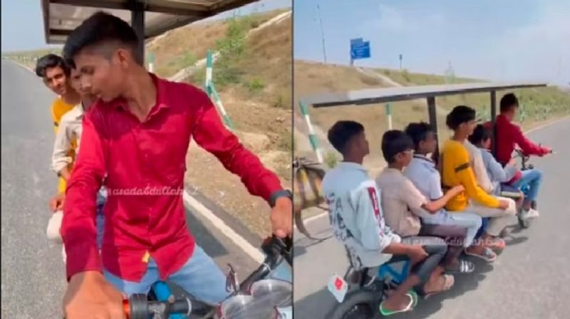 A solar scooter that can carry 7 people made from scrap materials watch Viral video akb