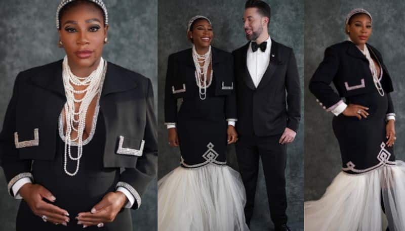 serena williams announces 2nd pregnancy on Met Gala red carpet azn 