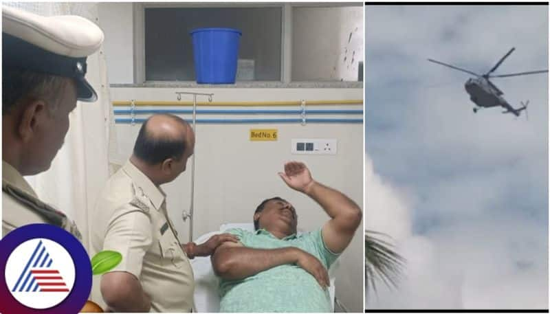 Accident during Modi helicopter trial Tumakuru DySP admitted to hospital with injuries sat