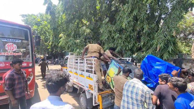 Removal of encroachments at Gandhipuram Bus Stand in coimbatore