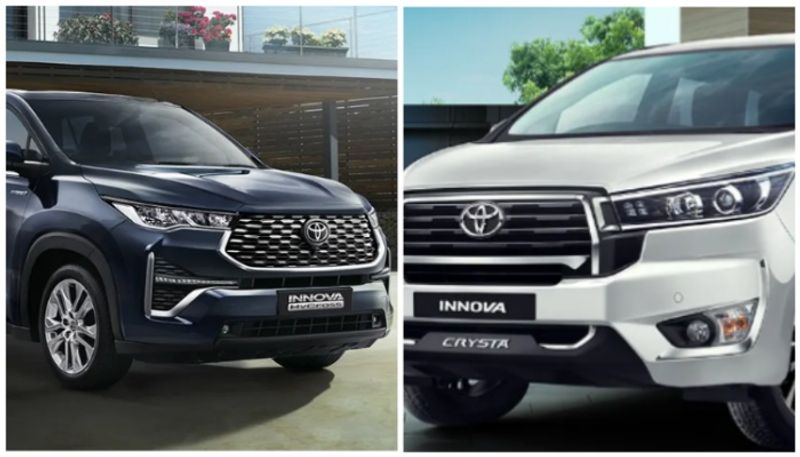 Comparison of Toyota Innova Crysta Vs Innova Hycross prn