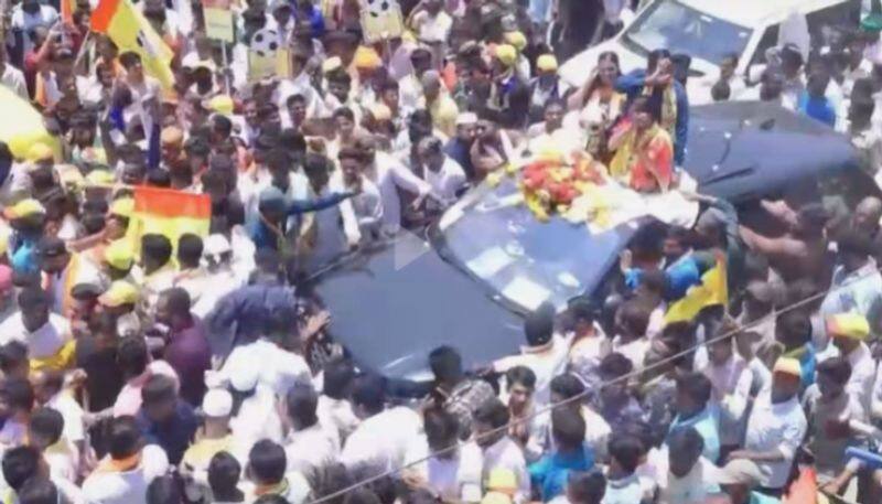 Janardhan Reddy Election campaign in Gangavathi nbn