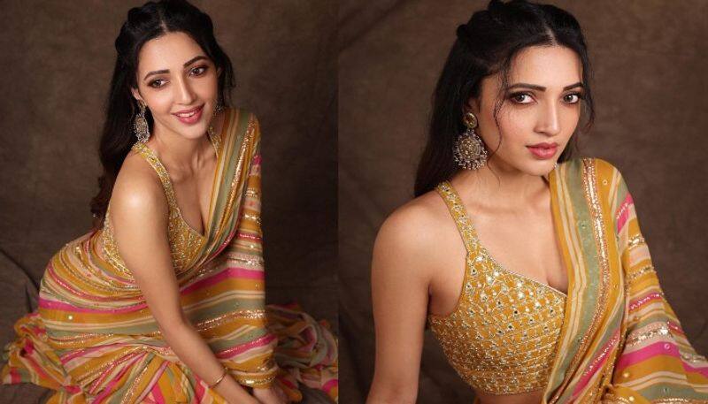 Actress Neha Shetty beautiful looks in Saree NSK