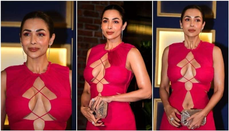 Malaika Arora Stuns in  Red Gown and Netizens Say Arjun Bhai Is Lucky sgk