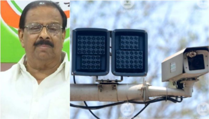 no warning signs, AI Camera Fine is cheating, says k sudhakaran