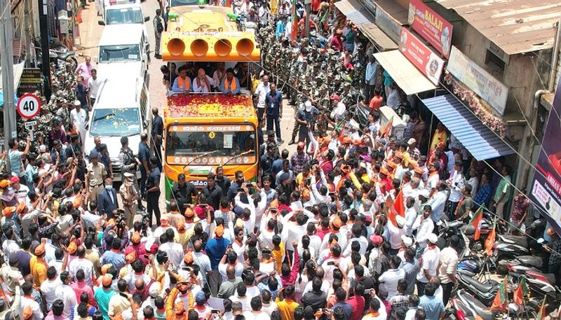 Union Home Minister Amit Shah Held Mega Road Show in Belagavi grg