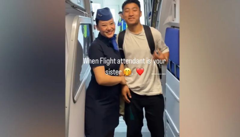 Air Hostess Reacts After Seeing Brother On The Same Flight azn 