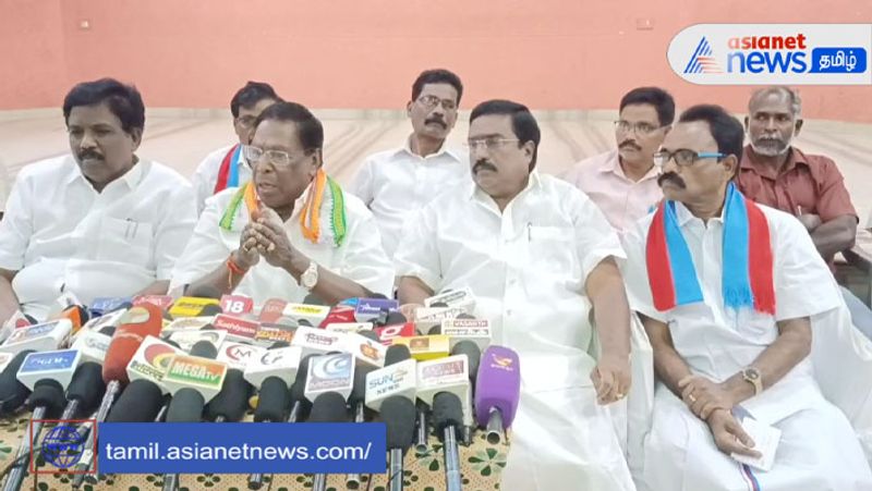 modi and amit shah try to rewrite a history with Scepter says narayanasamy in puducherry