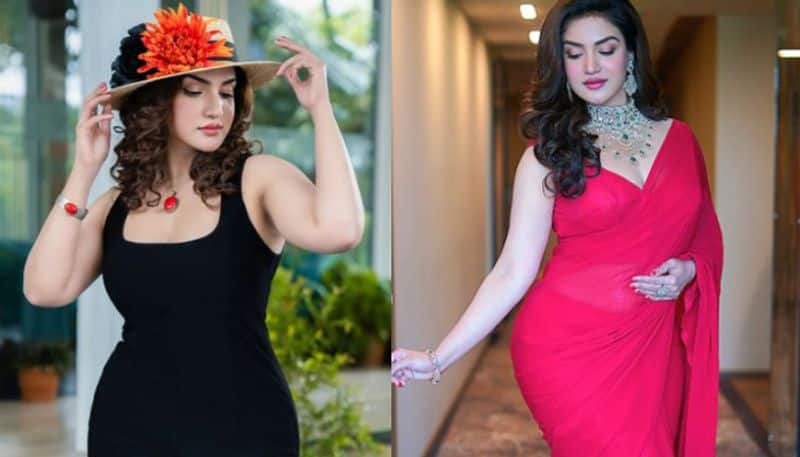 honey rose new photoshoots in black and pink azn 