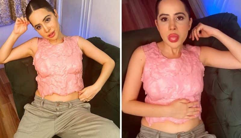 Urfi Javed SEXY Pictures: Actress stuns fans with bubble-gum-infused pink top vma