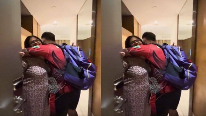 Nitish Rana Meet his Mother after KKR win against PBKS in Kolkata