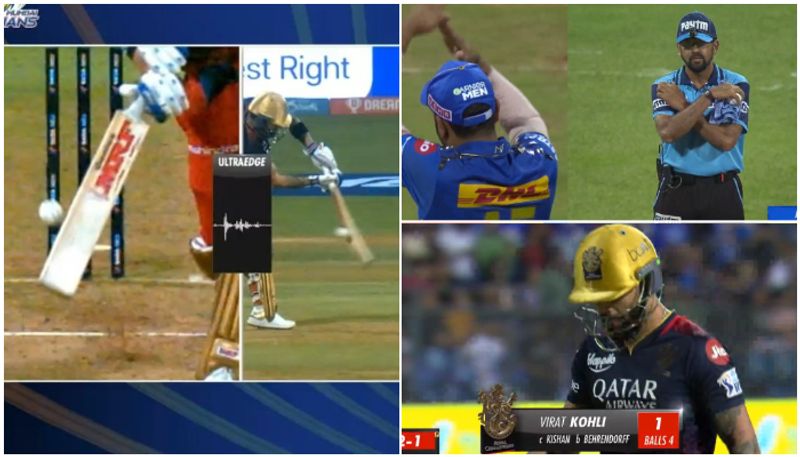 virat kohli dismissed in first over against mumbai indians watch video btb