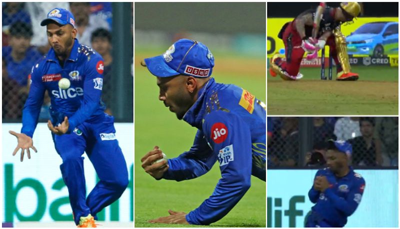 malayalee player vishnu vinod super catch for mumbai indians against rcb btb