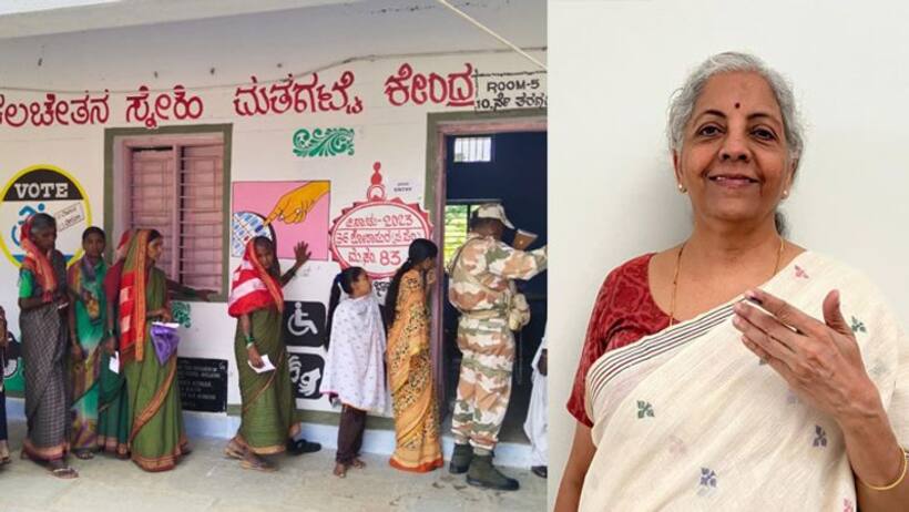 Karnataka Election 2023: కాంగ్రెస్ కు ప్రభుత్వాన్ని విమర్శించే హక్కు లేదు : ఓటువేసిన‌ నిర్మలా సీతారామన్